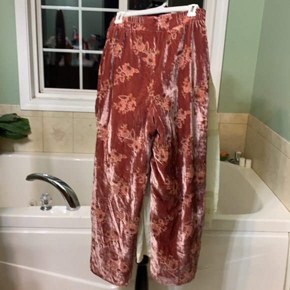 Anthropologie Hutch Burnout Velvet Pink Pants Size Small - Picture 8 of 9